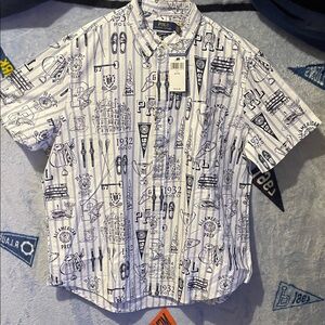 Polo by Ralph Lauren Men's White and Black Graphic Shirt